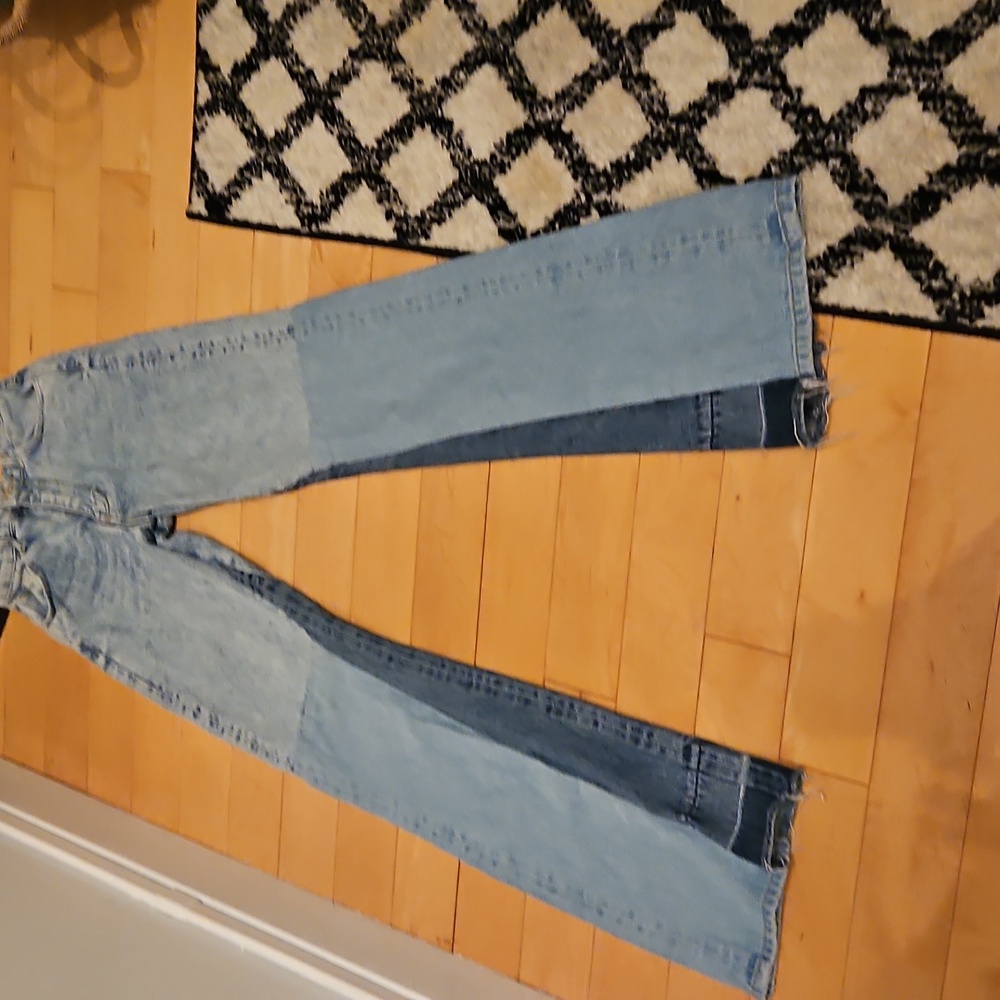 Zara Two-Tone Blue Jeans for Women